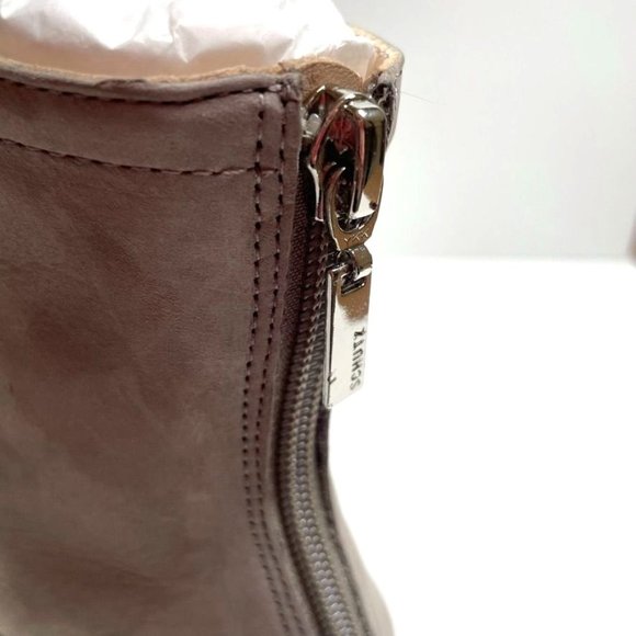 NIB SCHUTZ BRAELYN FRONT LACE SUEDE BOOTIES IN MOUSE/LIGHT GREY SZ:9 NWT - Picture 11 of 16